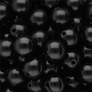 DQ Abalorios acrílicos 12 mm brillante Black