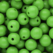 DQ Abalorios acrílicos 12 mm brillante Vibrant green 16-6339 TCX