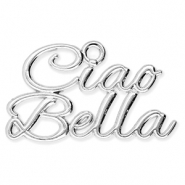 Colgantes metálicos "Ciao Bella" Plateado