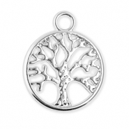 Colgantes metálicos árbol de la vida Plateado