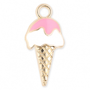 Colgantes met&aacute;licos paleta de hielo Dorado-blanco-rosa claro