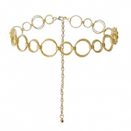 Cadena para la cadera anillo doble Dorado