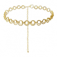 Cadena para la cadera anillo doble Dorado