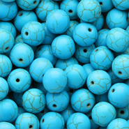 Abalorios de cerámica 12mm Azul