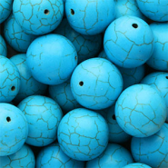 Abalorios de cerámica 20mm Azul