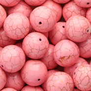 Abalorios de cerámica 20mm Rosa
