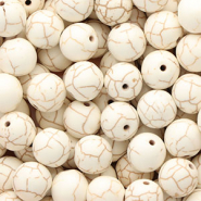 Abalorios de cer&aacute;mica 12mm Blanco