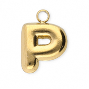 Colgantes Acero Inox letra P Dorado