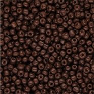 Rocalla cristal 8/0 (3mm) Marrón oscuro