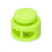 Fornituras coloridas abalorio stopper para cordón redondos Verde neón