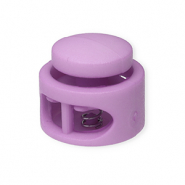 Fornituras coloridas abalorio stopper para cordón redondos Lila