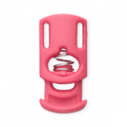 Fornituras coloridas abalorio stopper para cordón rectángulo Rosa