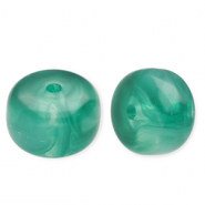 Abalorios acrílicos disco Verde-mármol