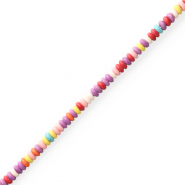 Abalorios de cer&aacute;mica rondeles Multicolor