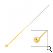 BY31® Fornituras Acero inox bastón con cabeza bola 70mm Dorado