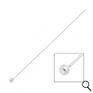 BY31® Fornituras Acero inox bastón con cabeza bola 70mm Plateado