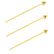 BY31® Fornituras Acero inox bastón con cabeza bolas 35mm Dorado