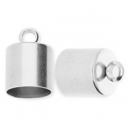 Fornituras acero inox terminal &Oslash;10mm con anilla Plateado