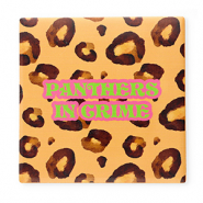 BY31® Azulejo decorativo con frase "Panthers in crime" Naranja claro-marrón-rosa-verde néon