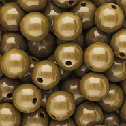 DQ Abalorios acrílicos 12 mm brillante Wood thrush brown 17-1129 TCX