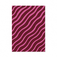 BY31&reg; Tarjetas para joyer&iacute;a lineas gr&aacute;ciles rojo burdeos-fucsia