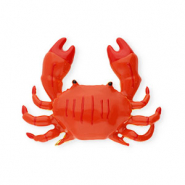 Colgantes de lat&oacute;n Eco-brass&reg; esmalte cangrejo Dorado-naranja-rojo-negro
