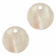 Colgantes de resina 12mm Beige arena