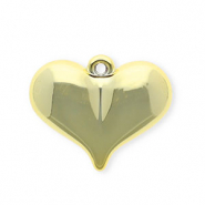 Colgantes acrílicos corazón Dorado