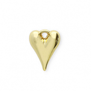Colgantes acrílicos corazón Dorado