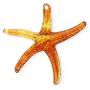 Colgantes acrílicos estrella de mar Marrón ámbar