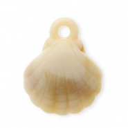 Colgantes acrílicos concha Beige-marrón-blanco