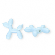 Abalorios acrílicos perro globo Azul claro