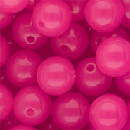 DQ® Abalorios acrílicos 16 mm brillante Rosa magenta