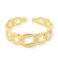 Pulseras Acero Inox bangle eslabón gourmet Dorado