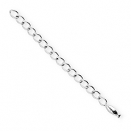 BY31® Fornituras Acero inox extención set de cadena pez Plateado