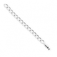 BY31® Fornituras Acero inox extención set de cadena pez Plateado
