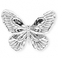 Broches llamativos in acero inox mariposa Plateado