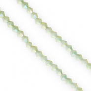 Abalorios faceteados bicono 4mm Verde multicolor-cubierta AB