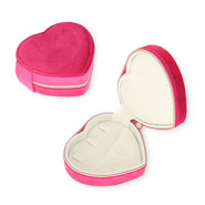 Caja de joyería para viaje corazón Rosa hot