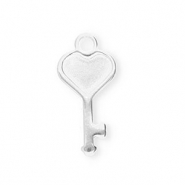 Colgantes Acero Inox ilave con coraz&oacute;n Plateado