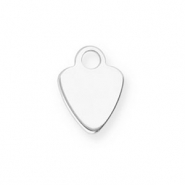 Colgantes Acero Inox coraz&oacute;n Plateado