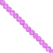 Abalorios faceteados disco 6x5mm Púrpura