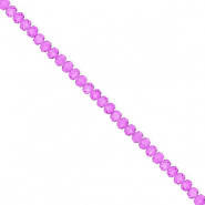 Abalorios faceteados disco 3x2mm Púrpura