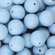 Abalorios de silicona 18mm Azul claro