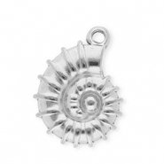 Colgantes Acero Inox concha de mar Plateado