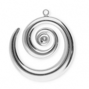 Colgantes Acero Inox espiral Plateado