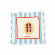 BY31&reg; Colgantes de lat&oacute;n Eco-brass con esmalte &oacute;valo Ciao bella"" Dorado-rosa claro-rojo