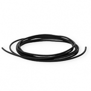 Cord&oacute;n cuero DQ redondo 1mm Negro