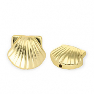 Abalorios acr&iacute;lico conchas Dorado