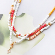 Set de inspiraciones Collar y pulseras elaboradas con abalorios de cristal opaco